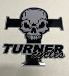 Turner Cycles Decal Skull 5" Sticker